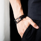 Bracelet Infini En Cuir Tressé Pour Homme - Mon Bracelet Homme
