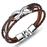 Bracelet Infini En Cuir Tressé Pour Homme - Mon Bracelet Homme