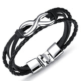 Bracelet Infini En Cuir Tressé Pour Homme - Mon Bracelet Homme