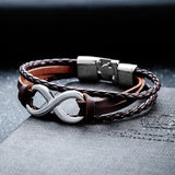 Bracelet Infini En Cuir Tressé Pour Homme - Mon Bracelet Homme