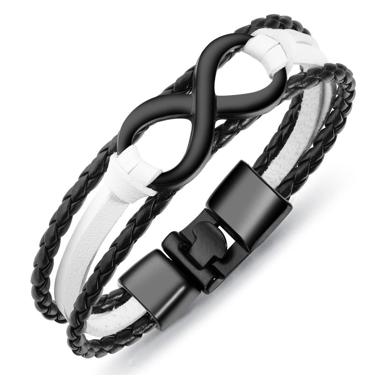Bracelet Infini En Cuir Tressé Pour Homme - Mon Bracelet Homme