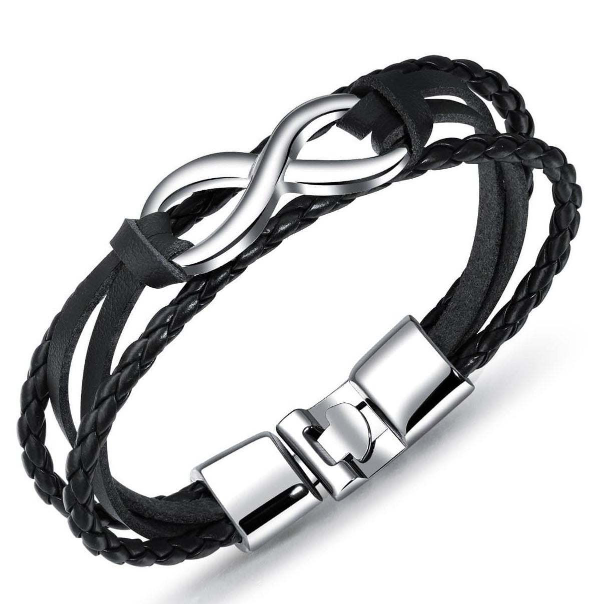 Bracelet Infini En Cuir Tressé Pour Homme - Mon Bracelet Homme