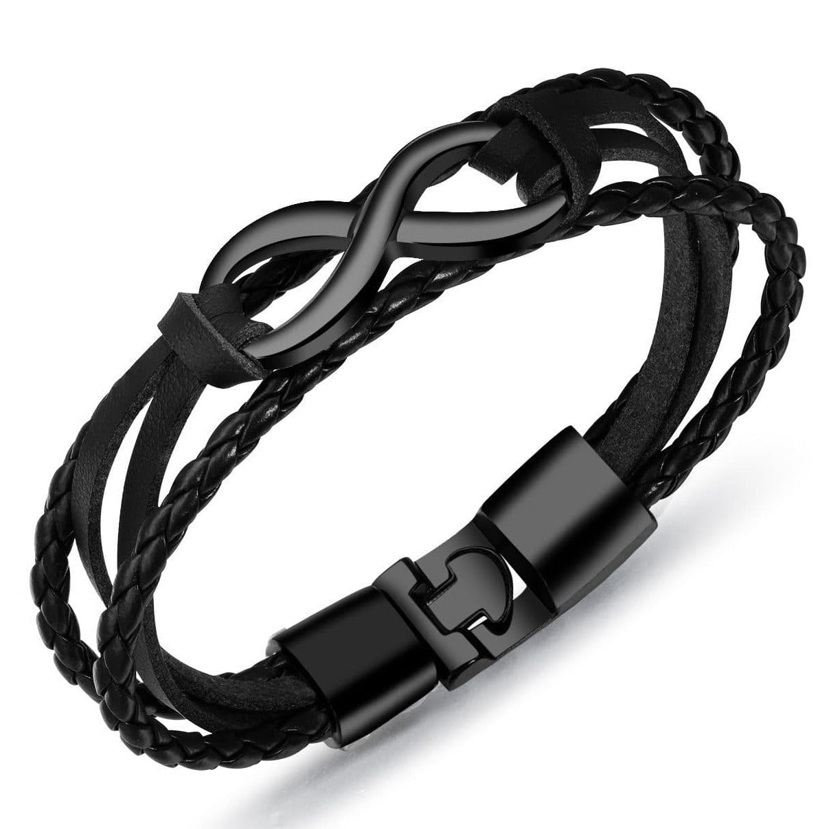 Bracelet Infini En Cuir Tressé Pour Homme - Mon Bracelet Homme
