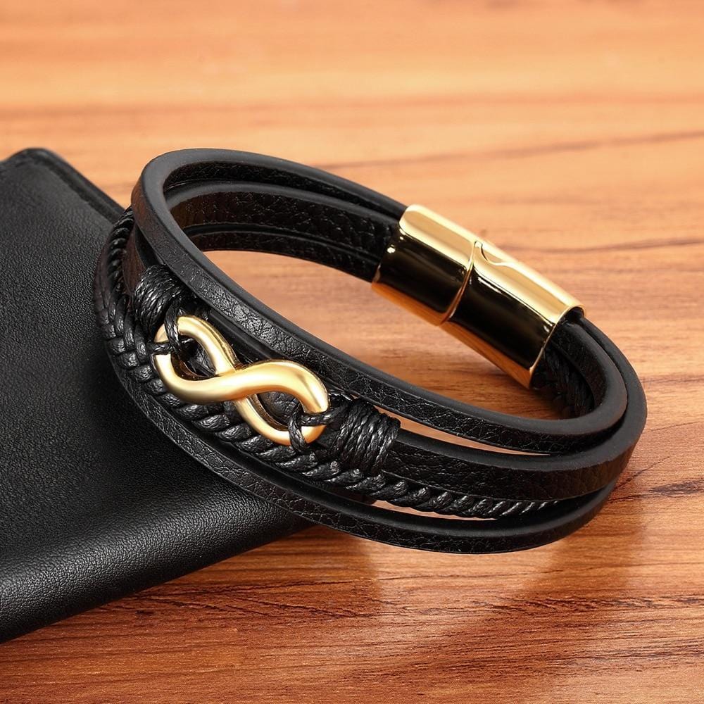 Bracelet Infini Finition Miroir Plaqué Homme - Mon Bracelet Homme