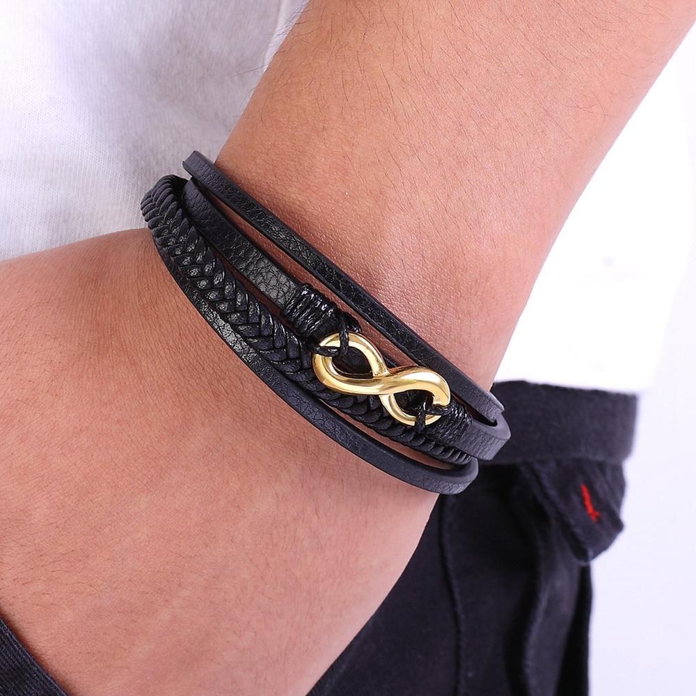 Bracelet Infini Finition Miroir Plaqué Homme - Mon Bracelet Homme
