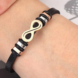 Bracelet Infini Homme Cuir et Acier Inoxydable - Mon Bracelet Homme