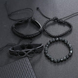Bracelet Infini Homme Cuir Et Perle - Mon Bracelet Homme
