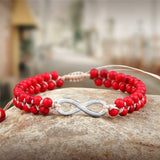 Bracelet Infini Homme en Pierres Fines Rouge Dawson - Mon Bracelet Homme