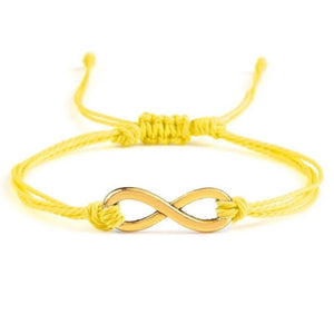 Bracelet infini Jaune en Corde Tressée - Mon Bracelet Homme