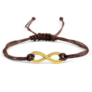 Bracelet infini Marron en Corde Tressée - Mon Bracelet Homme