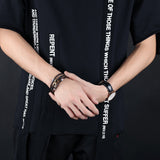 Bracelet infini Marron et Doré en Cuir pour Homme - Mon Bracelet Homme