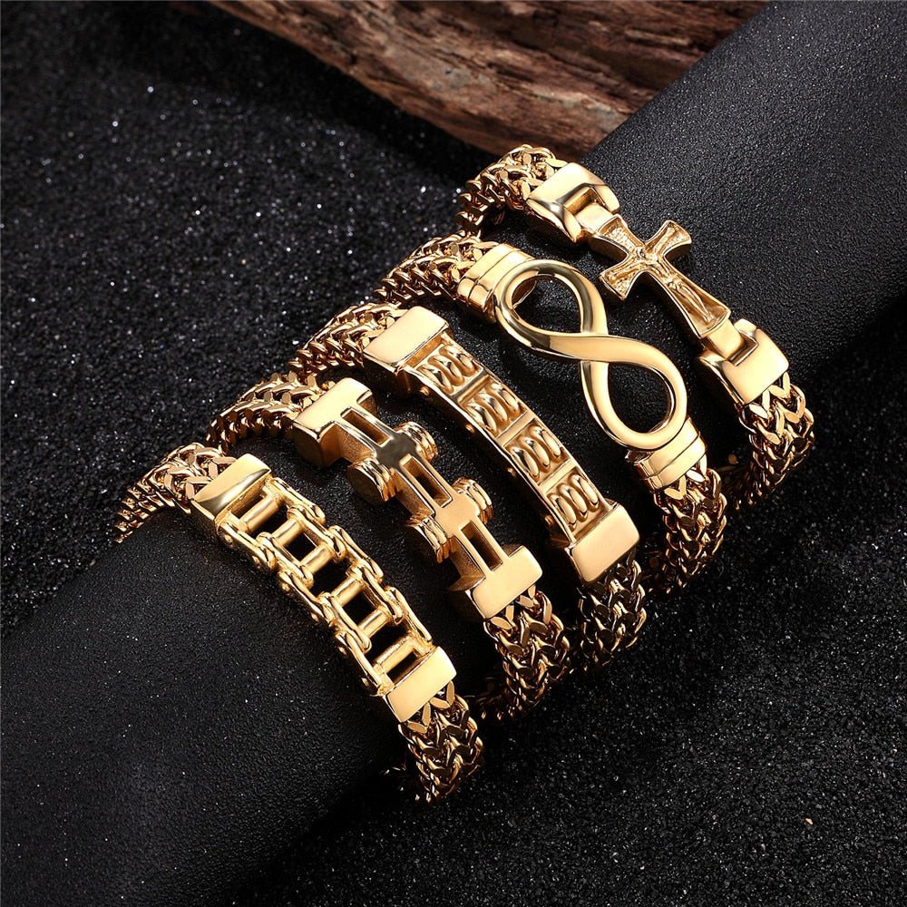 Bracelet Infini Motard En Acier Inoxydable pour Homme - Mon Bracelet Homme