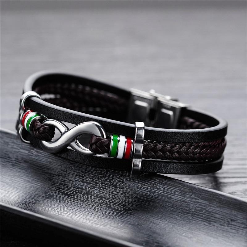 Bracelet Infini Nouveau Modèle Pour Homme en Cuir - Mon Bracelet Homme