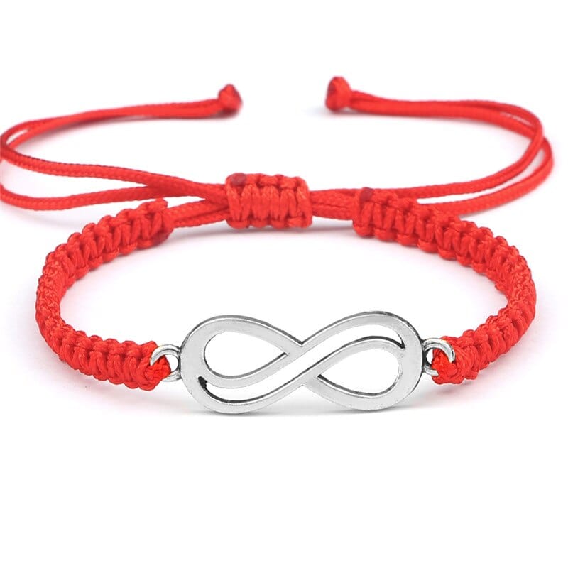 Bracelet Infini Rouge Tressé en Corde - Mon Bracelet Homme