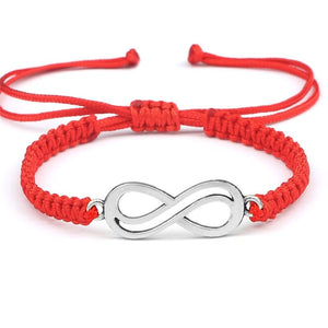 Bracelet Infini Rouge Tressé en Corde - Mon Bracelet Homme