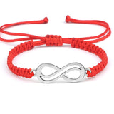 Bracelet Infini Rouge Tressé en Corde - Mon Bracelet Homme