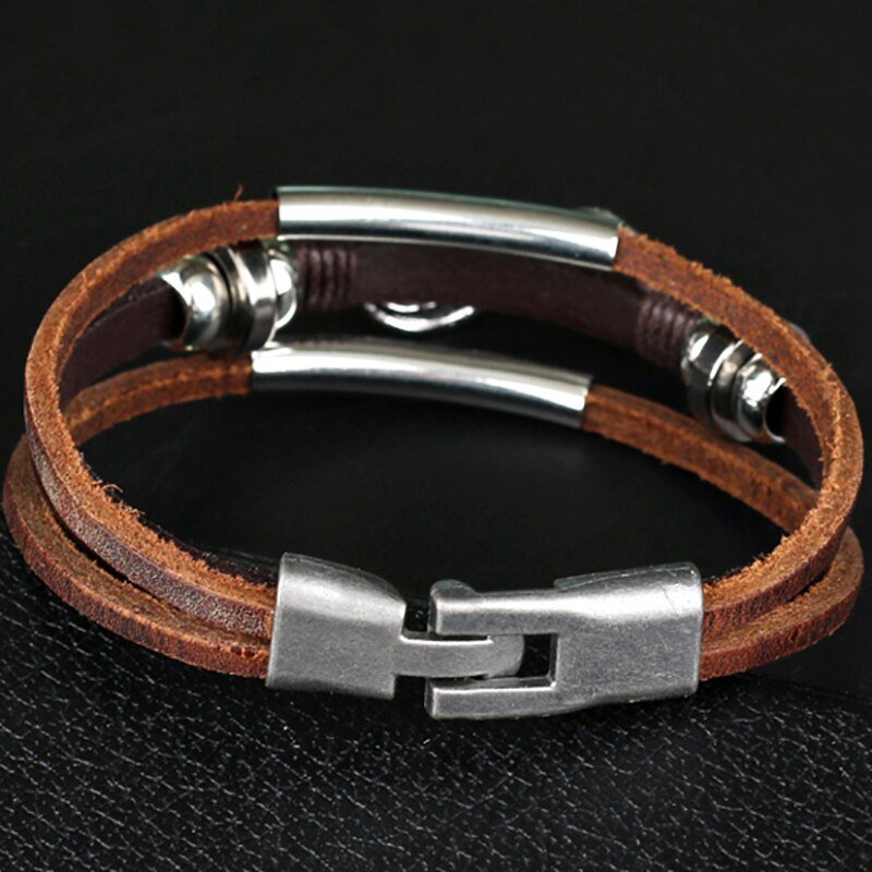 Bracelet Infini Vintage Marron Multi-couches pour Homme - Mon Bracelet Homme