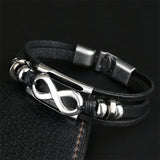 Bracelet Infini Vintage Noir Multi-couches pour Homme - Mon Bracelet Homme