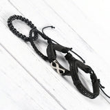 Bracelet Inifni Noir en Perle et en Corde - Mon Bracelet Homme