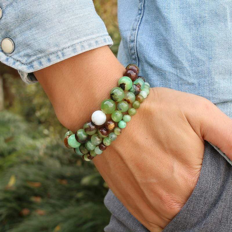 Bracelet Jade Vert Clair pour Homme en Perles - Mon Bracelet Homme