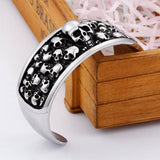Bracelet Jonc Crâne Catacombes en Acier - Mon Bracelet Homme
