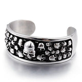 Bracelet Jonc Crâne Catacombes en Acier