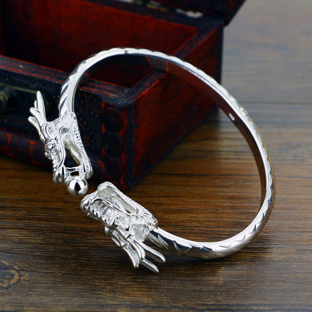 Bracelet Jonc Dragon en Argent 925 - Mon Bracelet Homme