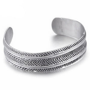 Bracelet Jonc Ethnique en Acier - Mon Bracelet Homme