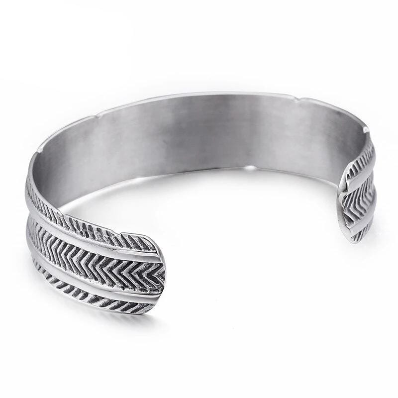 Bracelet Jonc Ethnique en Acier - Mon Bracelet Homme