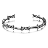Bracelet Jonc Homme Barbelé en Acier