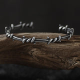 Bracelet Jonc Homme Barbelé en Acier - Mon Bracelet Homme