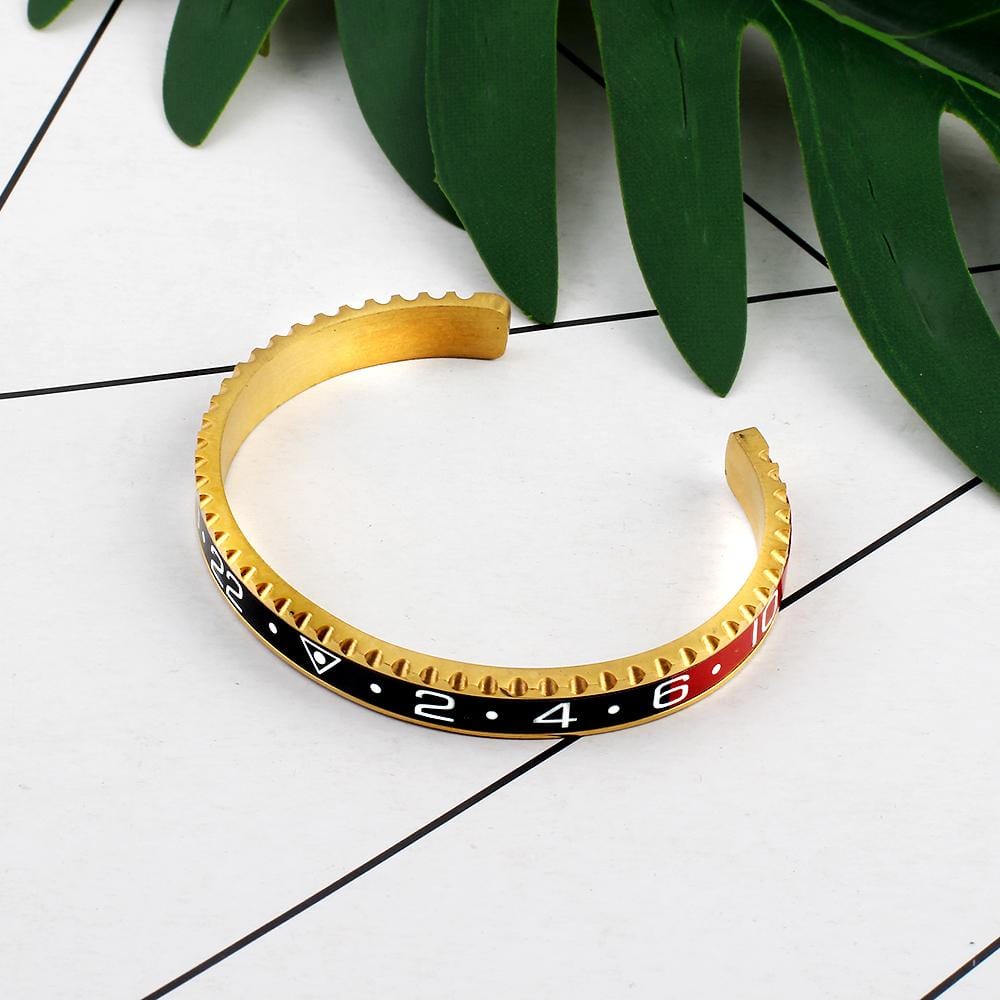 Bracelet Jonc Homme Chic en Acier Doré - Mon Bracelet Homme