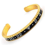 Bracelet Jonc Homme Chic en Acier Doré