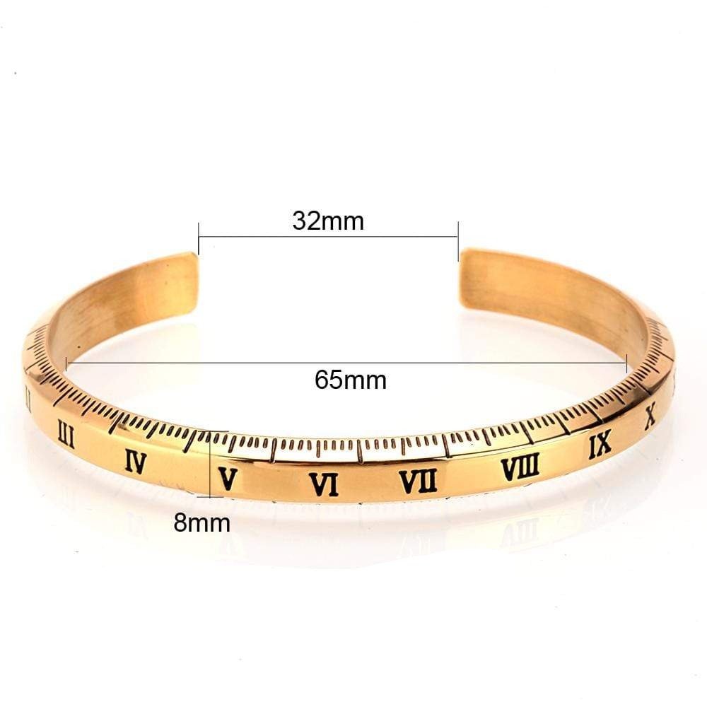 Bracelet Jonc Homme Chiffre Romain et Graduation - Mon Bracelet Homme