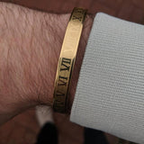 Bracelet Jonc Homme Chiffres Romain en Acier - Mon Bracelet Homme