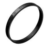 Bracelet Jonc Homme Chiffres Romain en Acier - Mon Bracelet Homme