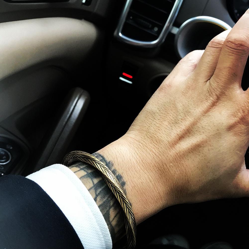 Bracelet Jonc Homme Classe en Acier - Mon Bracelet Homme