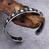 Bracelet Jonc Homme Crâne Inversé en Acier - Mon Bracelet Homme