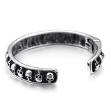 Bracelet Jonc Homme Crâne Inversé en Acier - Mon Bracelet Homme