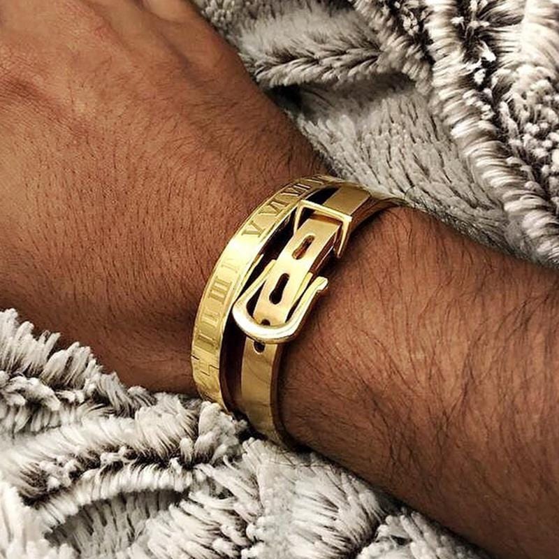 Bracelet Jonc Homme de Luxe en Acier - Mon Bracelet Homme