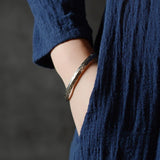 Bracelet Jonc Homme Formes Géométriques en Acier - Mon Bracelet Homme