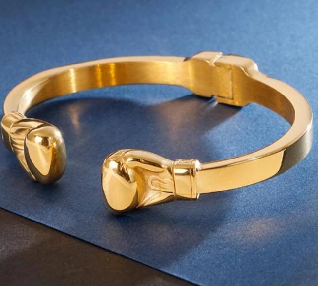 Bracelet Jonc Homme Gant de boxe en Acier - Mon Bracelet Homme