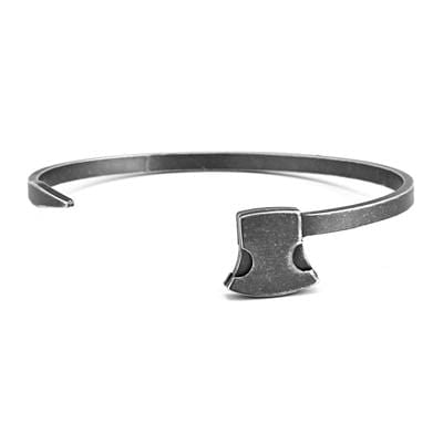 Bracelet Jonc Homme Hache en Acier - Mon Bracelet Homme