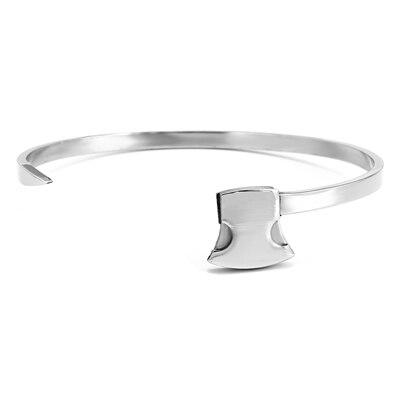 Bracelet Jonc Homme Hache en Acier - Mon Bracelet Homme