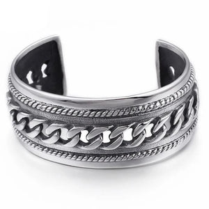Bracelet Jonc Homme Large en Acier - Mon Bracelet Homme