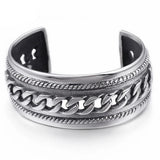 Bracelet Jonc Homme Large en Acier