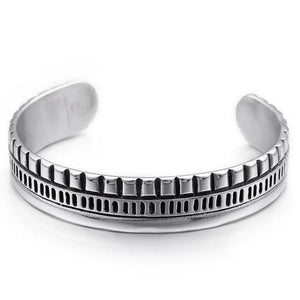 Bracelet Jonc Homme Manchette en Acier - Mon Bracelet Homme