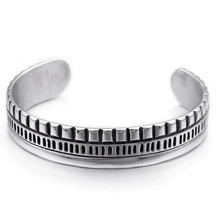 Bracelet Jonc Homme Manchette en Acier - Mon Bracelet Homme