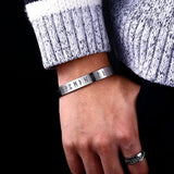 Bracelet Jonc Homme Runes Vikings Acier Inoxydable - Mon Bracelet Homme