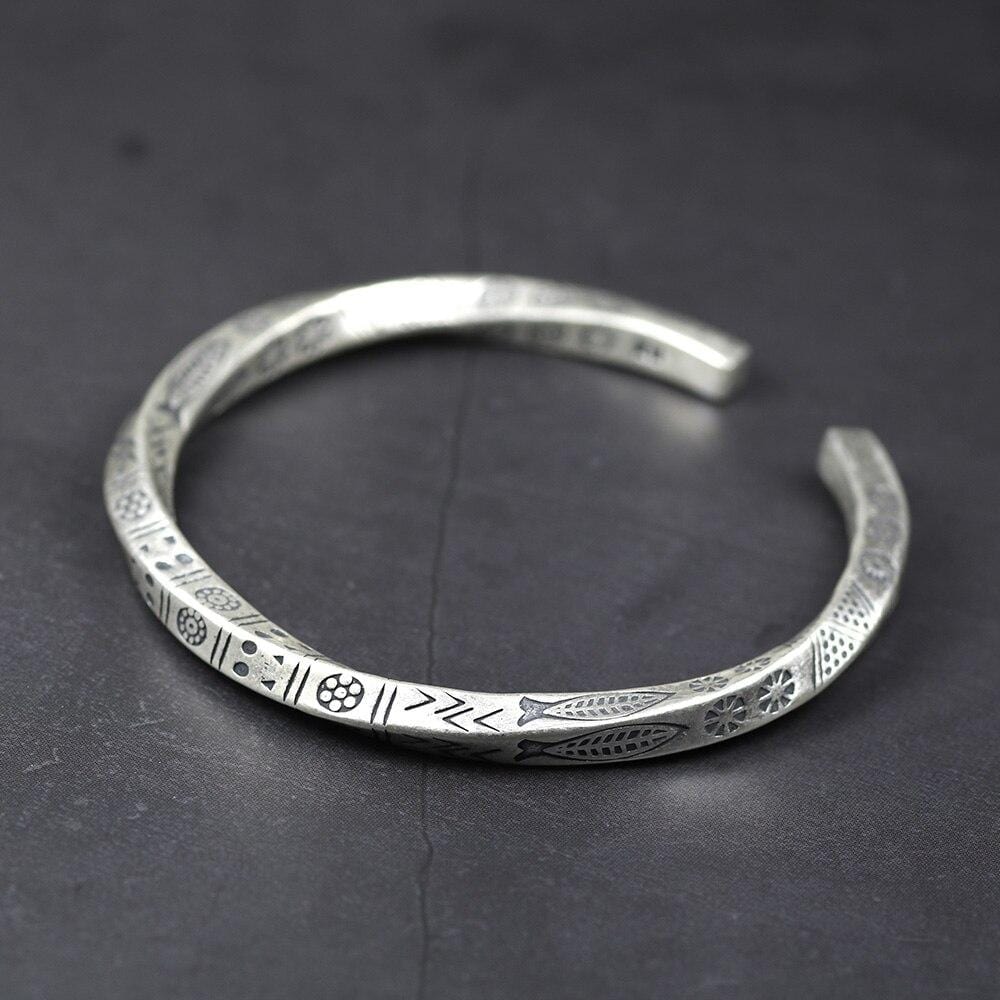 Bracelet Jonc Homme Spirale en Argent 925 - Mon Bracelet Homme